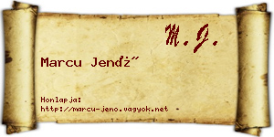 Marcu Jenő névjegykártya